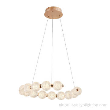 Shiny Acrylic Chandelier modern nordic pendant light in ring Factory